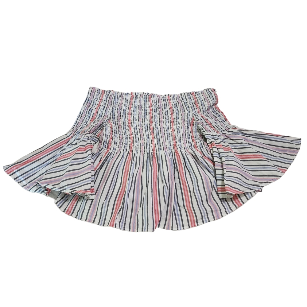 Gap Multicolor Smocked Off the Shoulder Top, Size XS